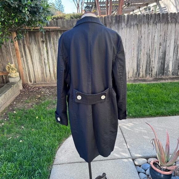 Merona Black Button Front Overcoat Jacket Lined Button Pockets & Back Women's XL - Picture 5 of 9